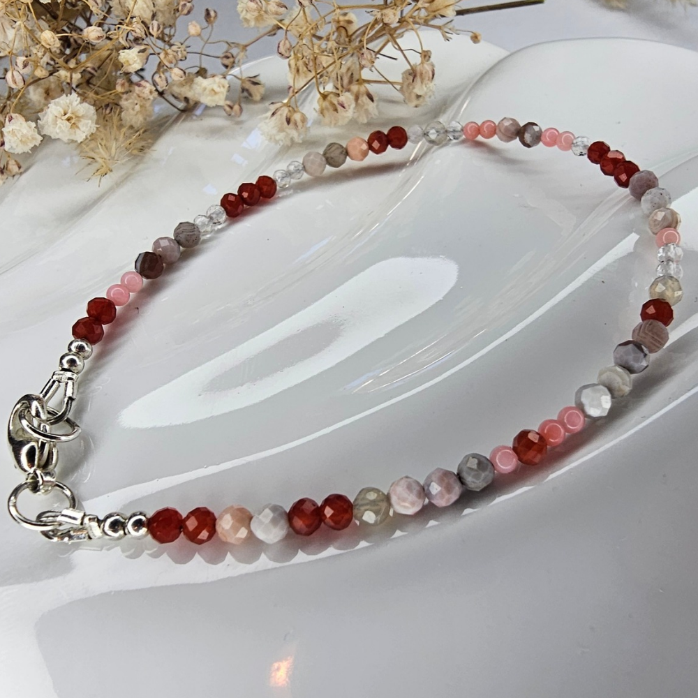 Edelstein Perlenarmband Damen
