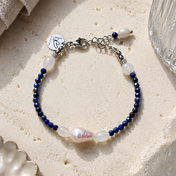 Edelstein Armband Lapislazuli & Mondstein | Sea Breeze Cobalt