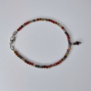 Handgefertigtes Armband Scarlett Ray: Alashan Achat, Turmalin und rotem Jaspis