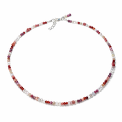 Edelstein Choker Ch Rubin, Morganit & Rhodonit