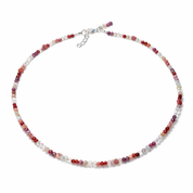 Edelstein Choker Ch Rubin, Morganit & Rhodonit