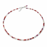 Edelstein Choker - Moonlit Love Glow Ch - Rubin, Morganit & Rhodonit