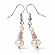 Edelstein Ohrringe Süßwasserperlen & Amethyst