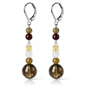 Edelstein Ohrringe - Ethereal Balance - Rauchquarz, Citrin & Labradorit