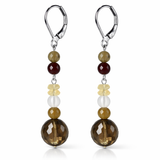 Edelstein Ohrringe - Ethereal Balance - Rauchquarz, Citrin & Labradorit