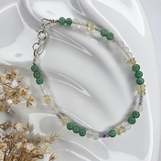 Edelstein Armband – handgefertigt mit Aventurin, Citrin, Rosenquarz & Fluorit für Lebensfreude, Harmonie & innere Balance