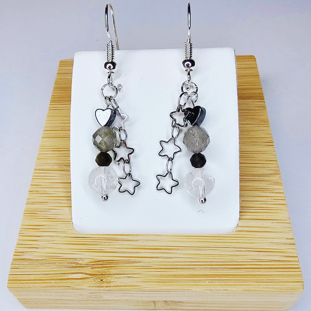 Edelstein Perlenohrringe