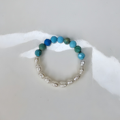 Edelstein Perlenring Aqua Breeze 