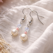 Edelstein & Süßwasserperlen Ohrringe – handgefertigt & elegant