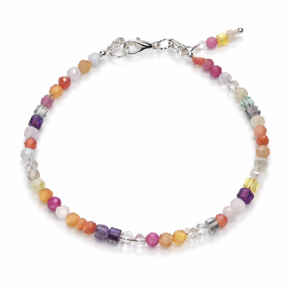 Edelsteinarmband- Heart & Mind Clarity - Morganit, Rhodonit & Rubin