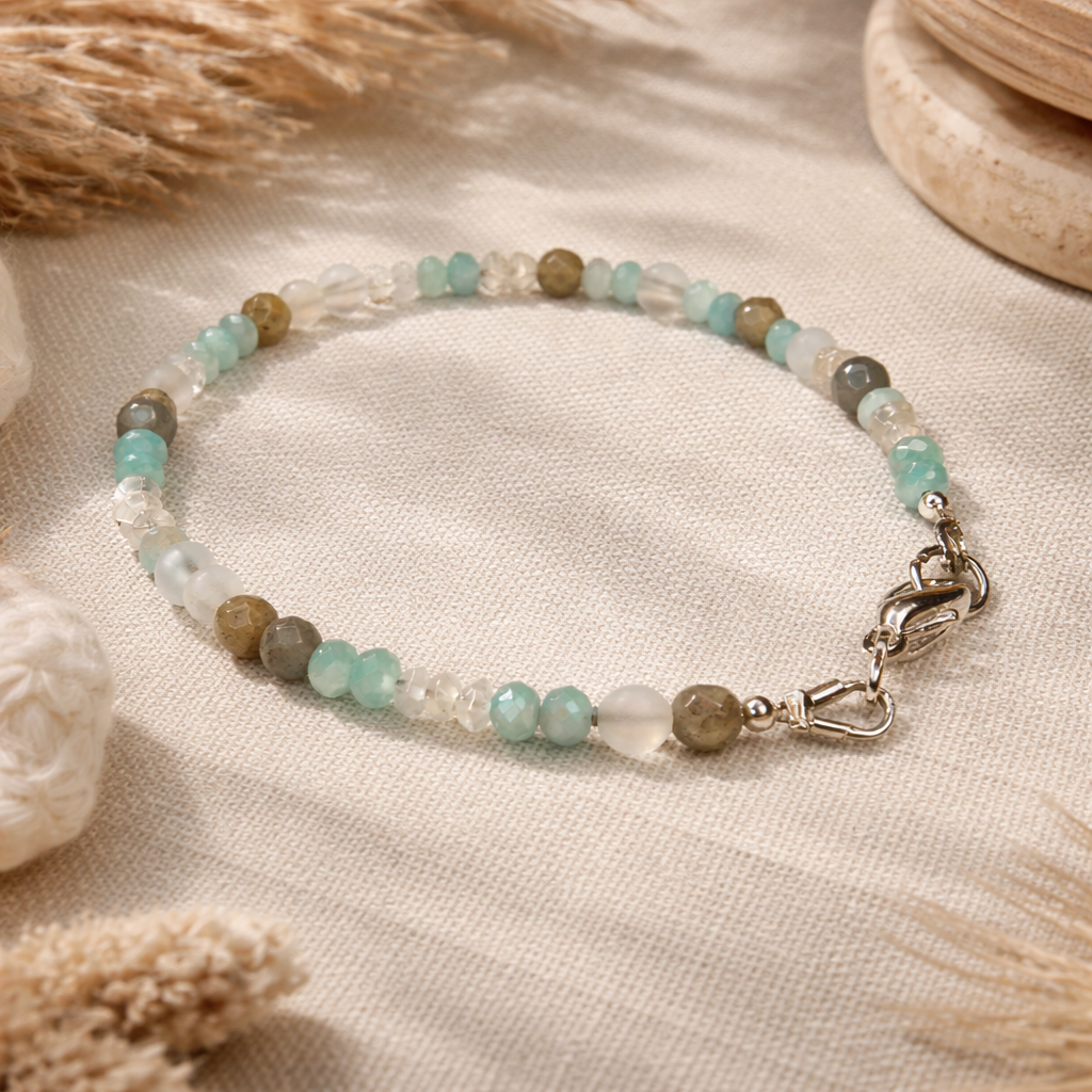 Edelsteinarmband - Blue Essence - Amazonit & Labradorit