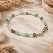 Edelsteinarmband - Blue Essence - Amazonit & Labradorit