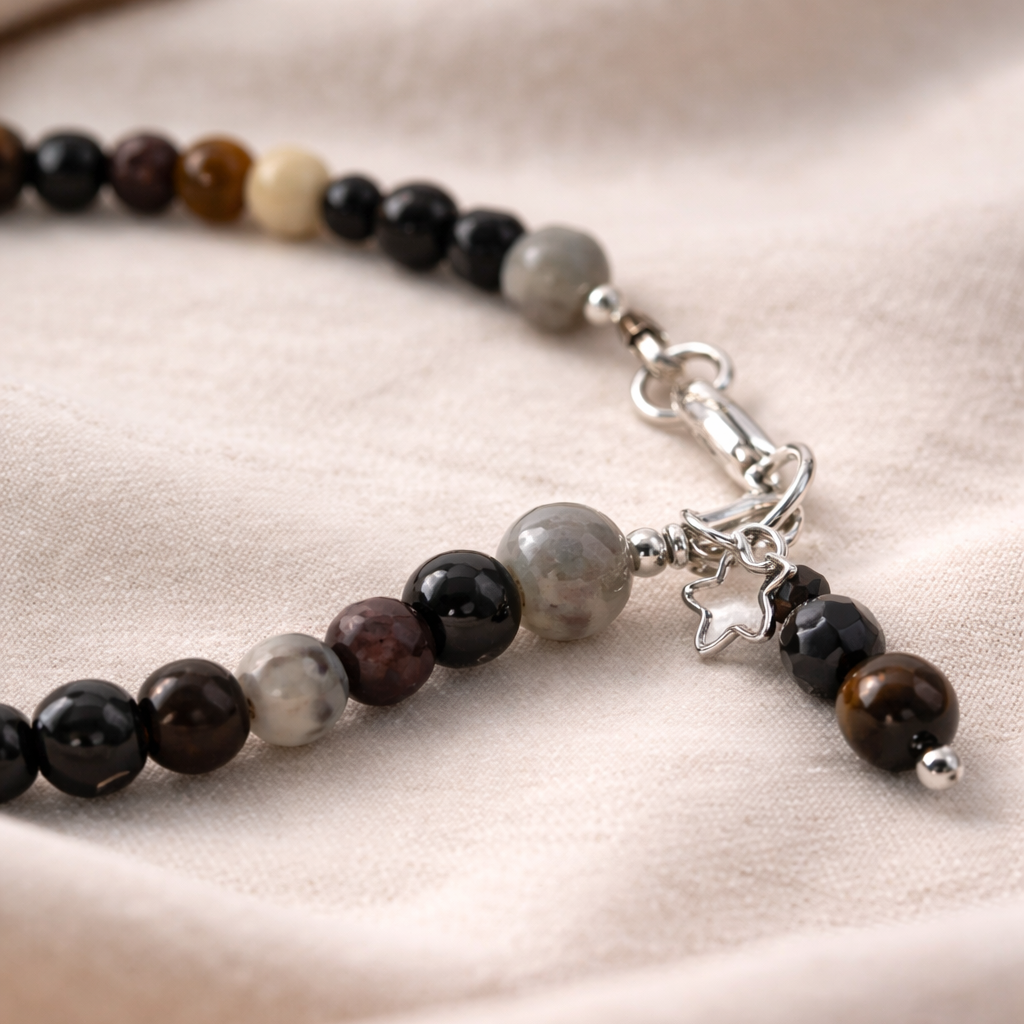 Edelsteinarmband - Dark Earth Fusion