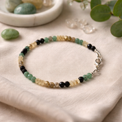 Edelsteinarmband Golden Aura: Citrin, Aventurin und Labradorit