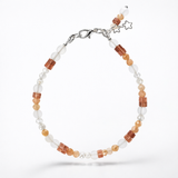 Edelsteinarmband - Heartlight Bloom - Mondstein & Bergkristall