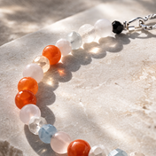 Edelsteinarmband - Herzlicht - Mondstein, Rosenquarz & Morganit