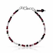 Edelsteinarmband - Noir Rouge Balance - Granat, Spinell & Morganit