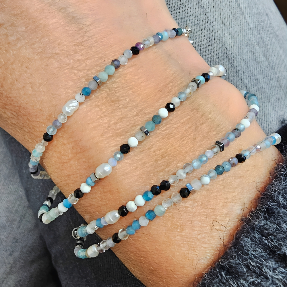 Handgefertigte 2-in-1 Edelsteinkette