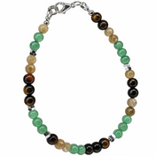 Edelsteinarmband – Aventurin Labradorit Tigerauge - Handgefertigt