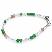 Silent Aurora – handgefertigtes Edelsteinarmband: Aventurin, Rosenquarz und Opal