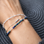 Edelsteinarmband Damen - Malachit, Lapislazuli & Mondstein