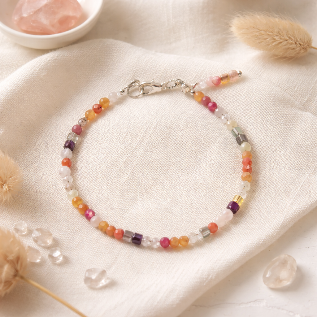 Edelsteinarmband Damen Klarheit – Herz & Verstand