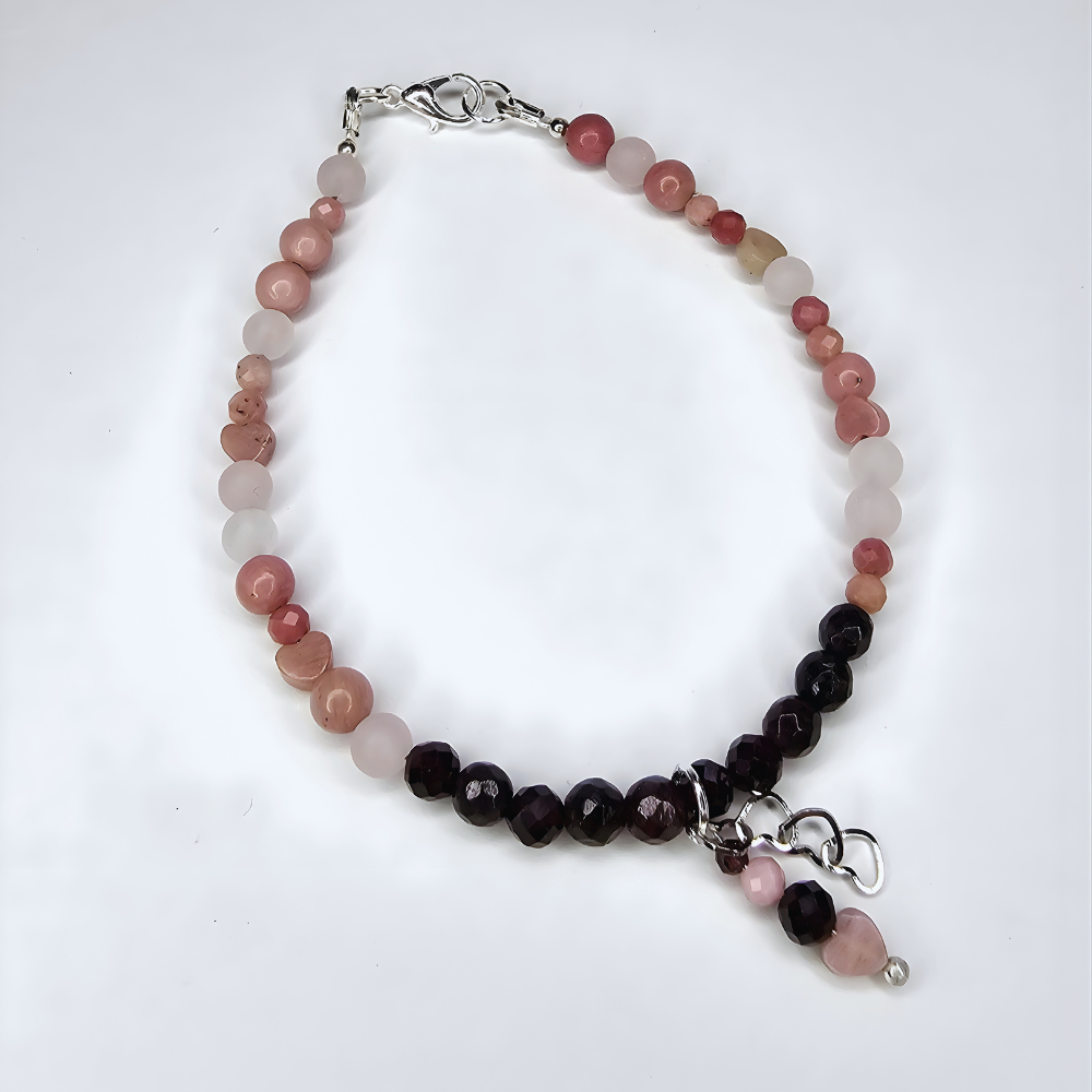 Edelsteinarmband mit Bedeutung – Granat handgefertigter Energieschmuck für Damen