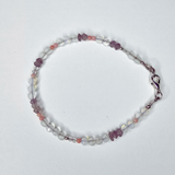 Edelsteinarmband - Ocean Flame - Bergkristall, Amethyst & Opal
