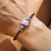 Edelsteinarmband Sea Breeze Mirage - Pyrit, Onyx, Kunzit, Fluorit & Amethyst