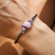 Edelsteinarmband Sea Breeze Mirage - Pyrit, Onyx, Kunzit, Fluorit & Amethyst