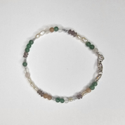 Edelsteinarmband Mystic Meadow: Aventurin, Mondstein und Bergkristall