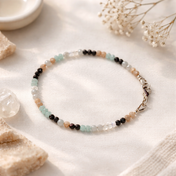 Edelsteinarmband mit Mondstein & Aquamarin – Ruhe, Balance, Inspiration