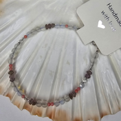 Edelstein Armband – handgefertigt mit Bergkristall, Amethyst, Opalit & Bambuskoralle für Klarheit, Ruhe, Stärke & Lebensenergie