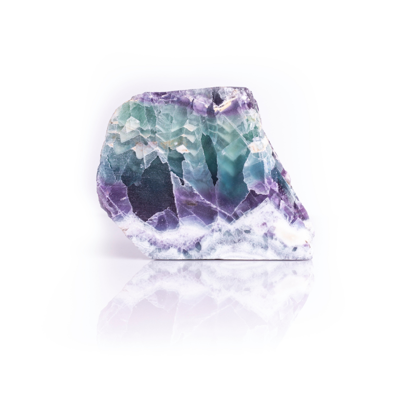 Perlen Ring Bergkristall & Fluorit Mix Talisman Ring