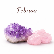 Geburtsstein Februar Amethyst & Rosenquarz