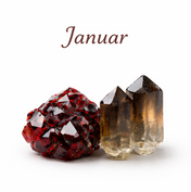 Geburtsstein Januar Granat & Rauchquarz