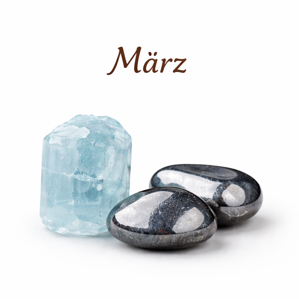 Geburtsstein März – Aquamarin & Hämatit
