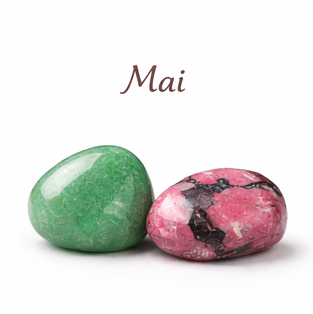 Geburtsstein Mai – Aventurin & Rhodonit