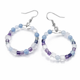 Edelstein Ohrringe - Pure Balance - Aquamarin, Mondstein & Fluorit