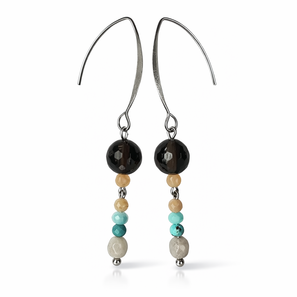 Handgefertigte Ohrringe aus echten Edelsteinen und Süßwasserperlen – stilvoller, bedeutungsvoller Damenschmuck für jeden Anlass.