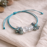 Edelsteinarmband - Crystal Lagoon - Bergkristall, Amazonit & Fluorit