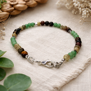 Edelsteinarmband Fortuna Spirit: Aventurin, Labradorit und Tigerauge