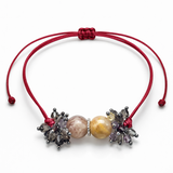 Lunar Harmony - Mondstein, Rauchquarz, Fluorit & Granat