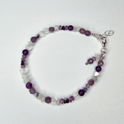 Edelsteinarmband Mystic Moon: Mondstein, Amethyst und Labradorit sowie weitere Edelsteine