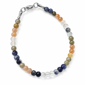 Mondstein Armband mit Sodalith, Labradorit und weißem Achat – verbunden mit Intuition, innerer Ruhe, Schutz und klärender Ordnung der Gedanken. Zart, handgemacht und elegant.