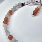 Mondstein Armband mit Rosenquarz & Morganit – handgemacht