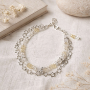 Mondstein Edelsteinarmband mit Citrin & Opal – handgemacht