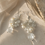 Mondstein Ohrringe Damen – Ivory Moon Glow mit Perlmutt | BE-Youniq