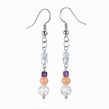 Edelstein Ohrringe - Moonrise Melody Oh - Fluorit, Bergkristall & Mondstein