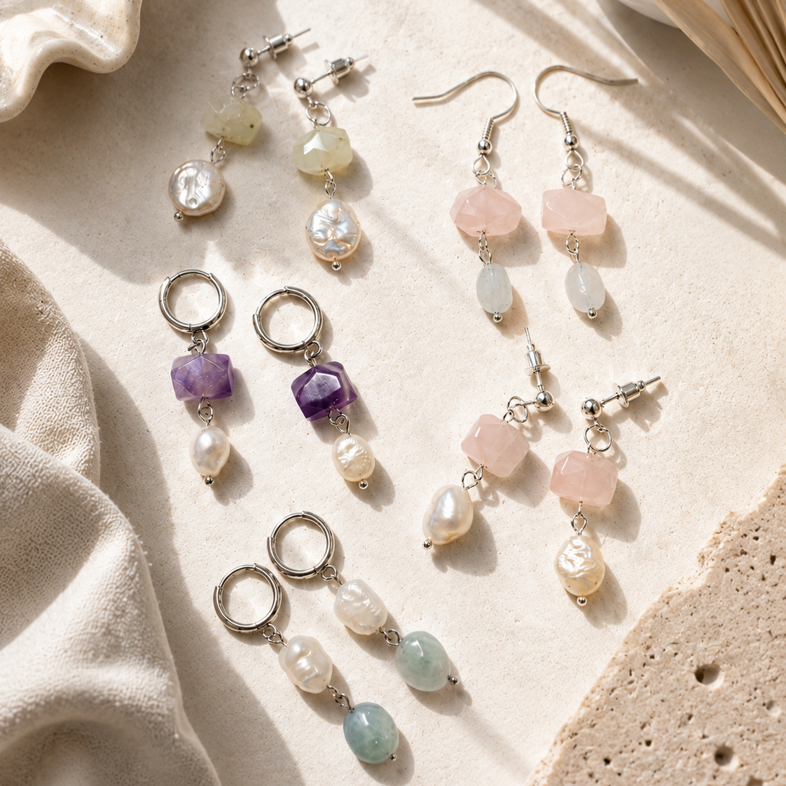 Pearl Sage Kollektionen Edelstein Ohrringe